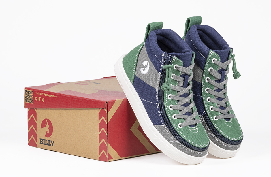 Billy Footwear Kid's Boys High Top Sneakers- Earth