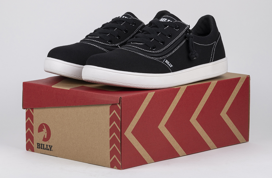 Men's Black/White Stitch Billy Sneaker II Low Profile zipperenzo.nl