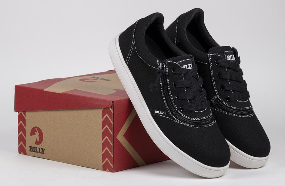 Men's Black/White Stitch Billy Sneaker II Low Profile zipperenzo.nl
